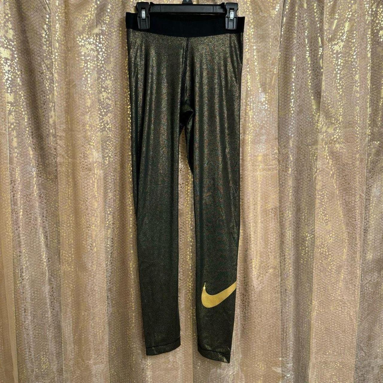 Nike gold sparkle leggings on sale