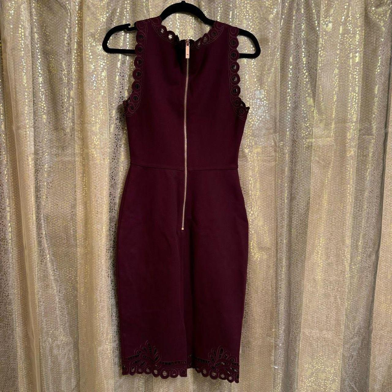 Ted Baker London Verita Burgundy Cutout Yoke
