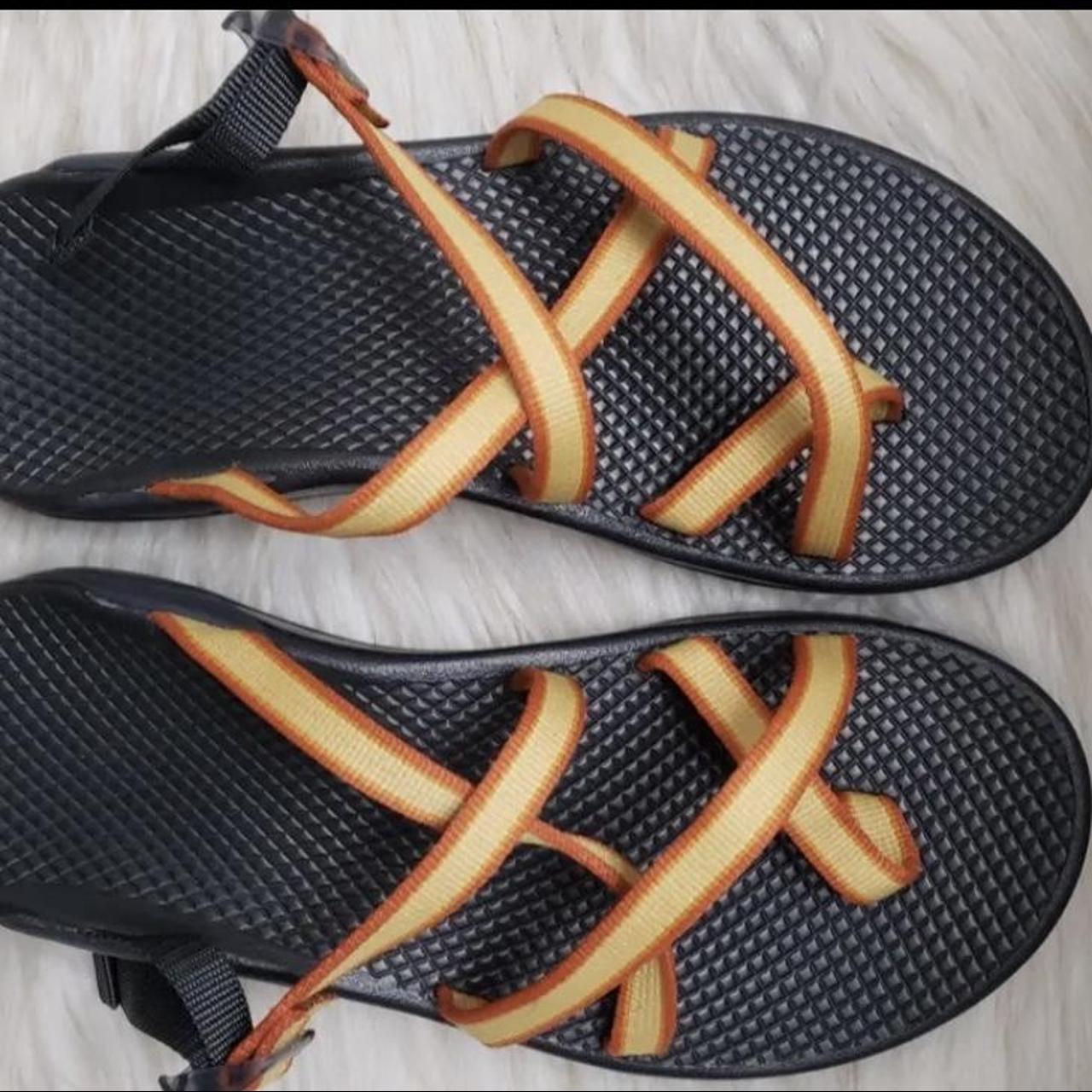 Chaco Sandals Women s Size 8 Orange Straps Backless