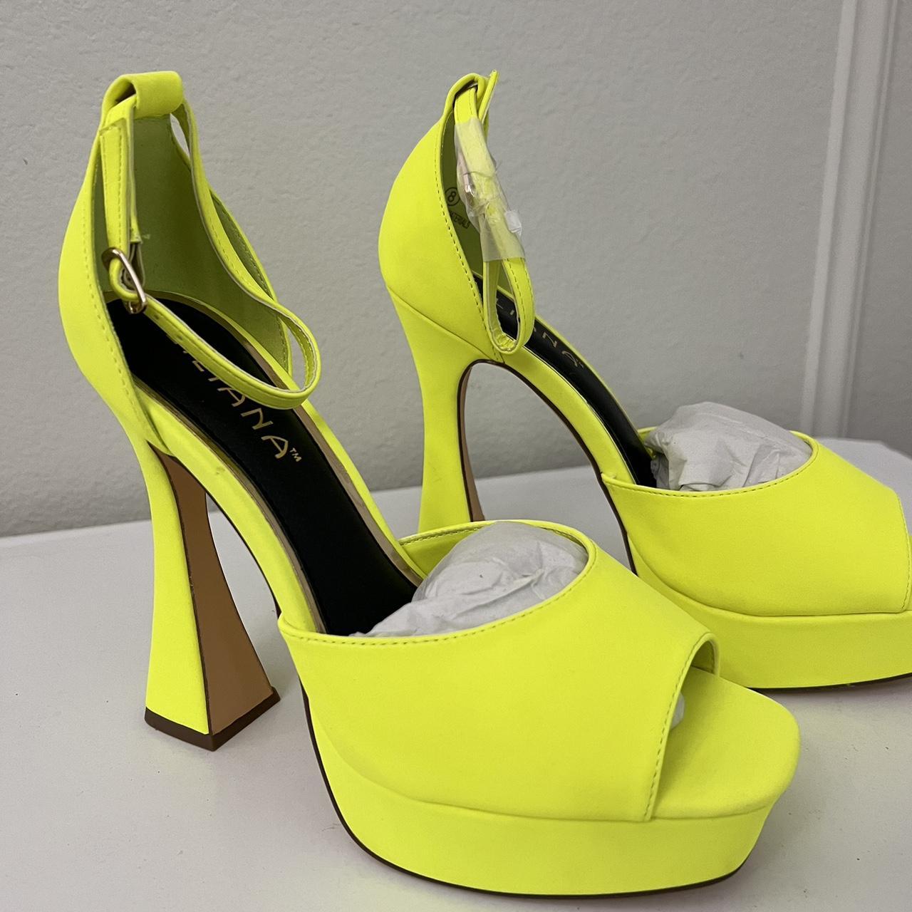 Neon yellow hot sale 3 inch heels