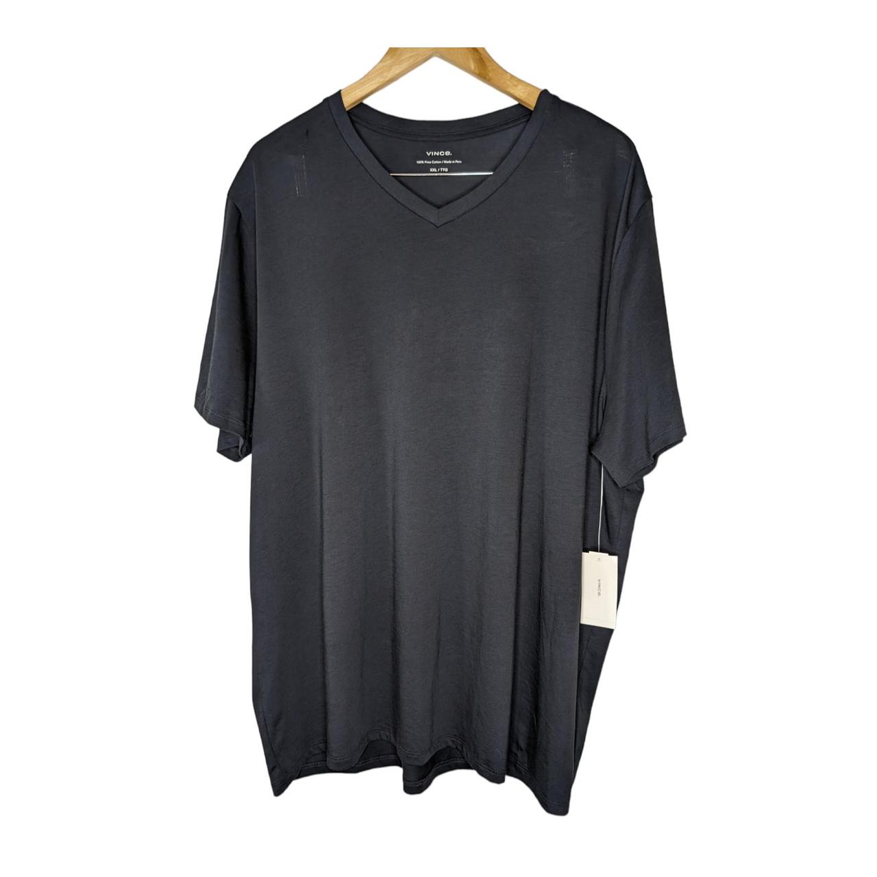 Vince Essential Pima Cotton VNeck TShirt Coastal... Depop