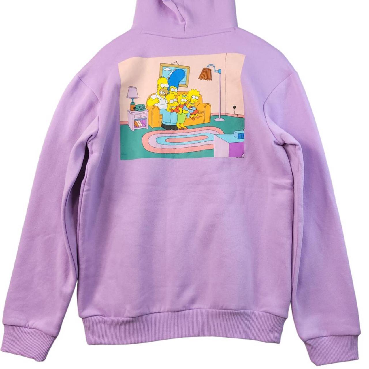 The Simpsons Purple Sweatshirt Fleece Hoodie Unisex Depop