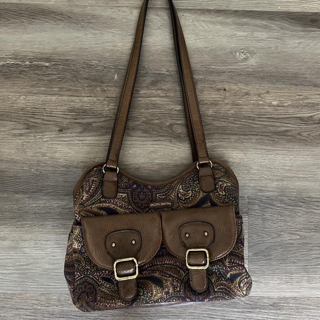 Vintage Jaclyn Smith work world hobo brown purse handbag NEW 9