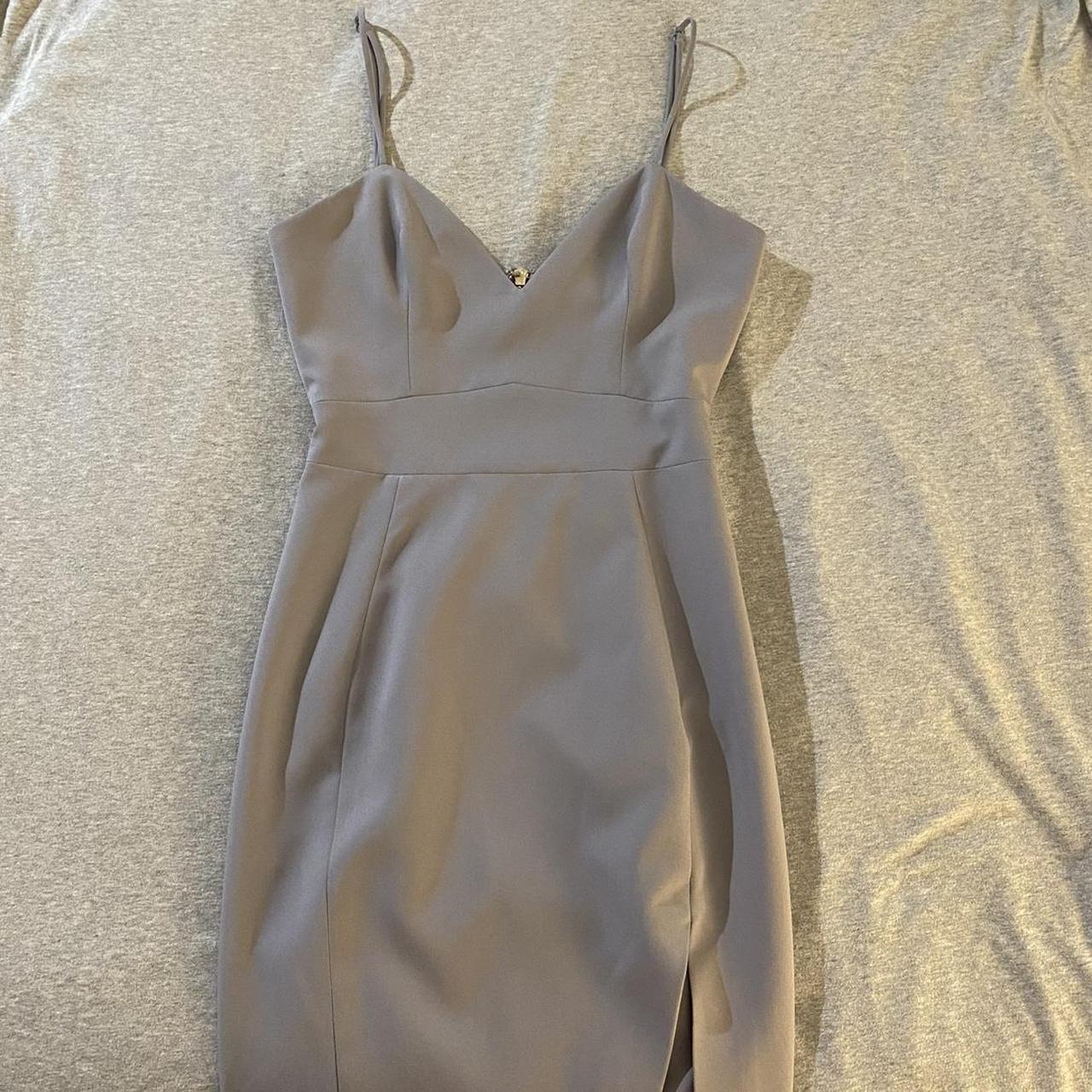 House of CB London, Raqa Mini Dress, Blue/Gray,