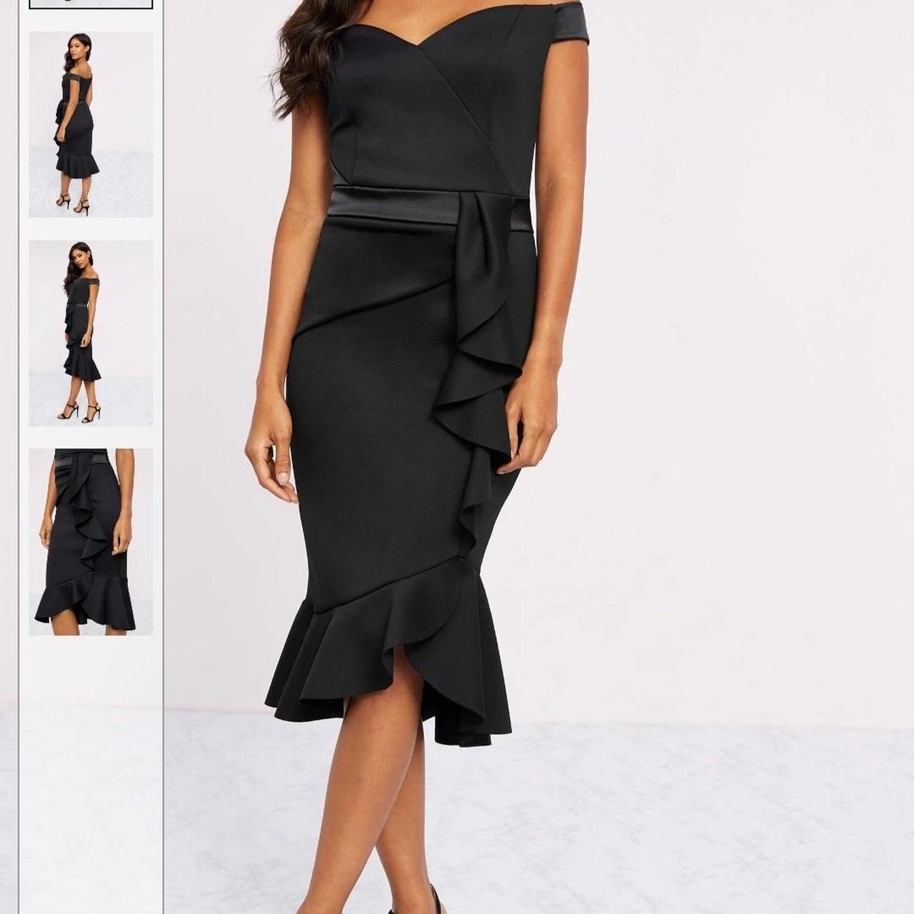 Lipsy black shop bardot dress