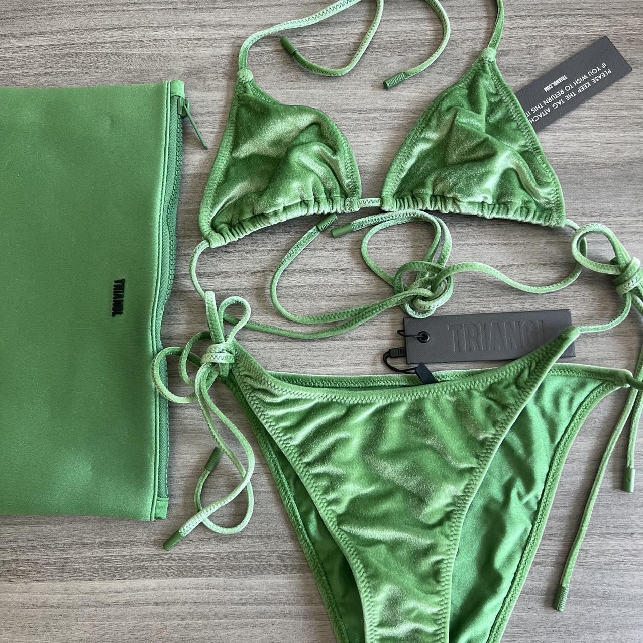 Triangl Women's Green Bikinisandtankinisets Depop