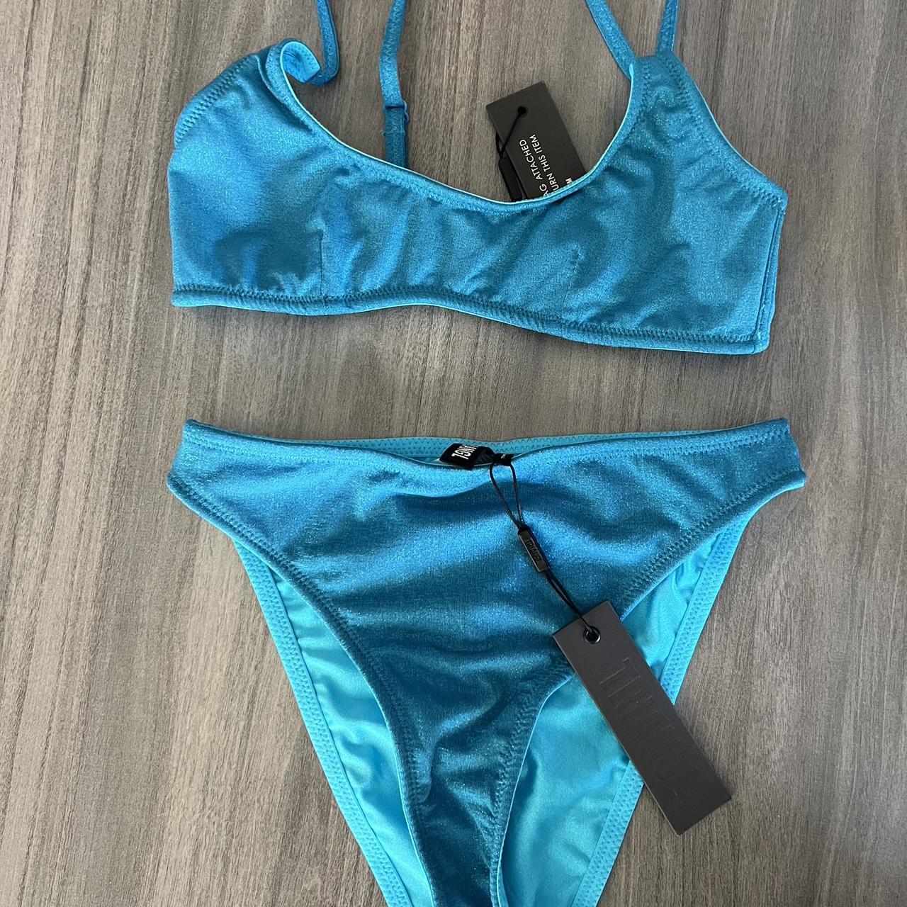 Triangl blue sparkle bikini set New with bag With - Depop