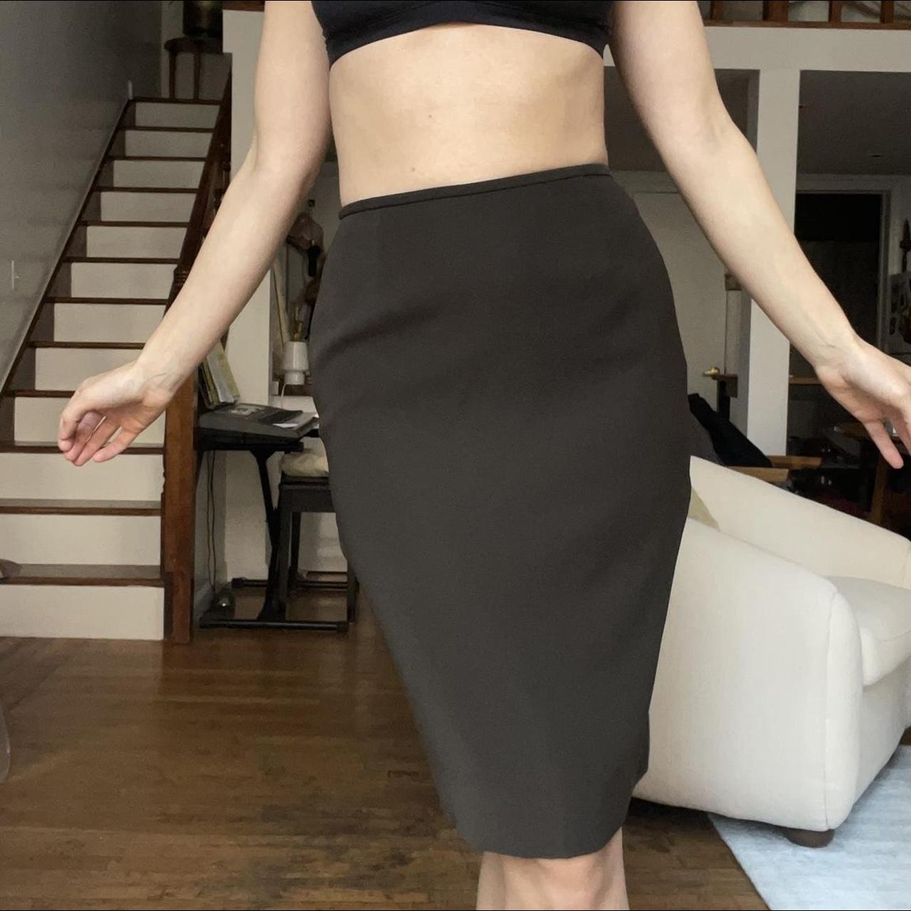 Calvin klein shop brown pencil skirt