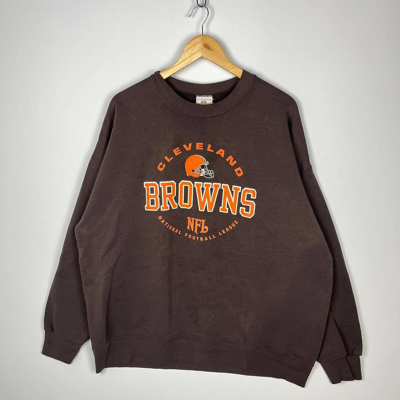 Vintage Cleveland Browns NFL Sweatshirt XXL PLEASE - Depop