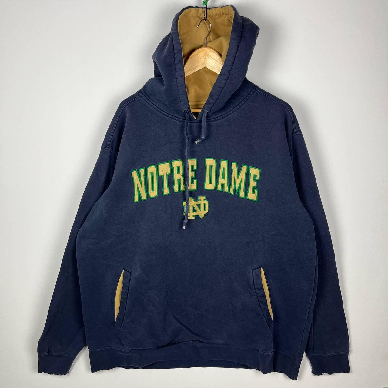 Vintage Notre Dame Fighting Irish Hoodie XXL PLEASE Depop