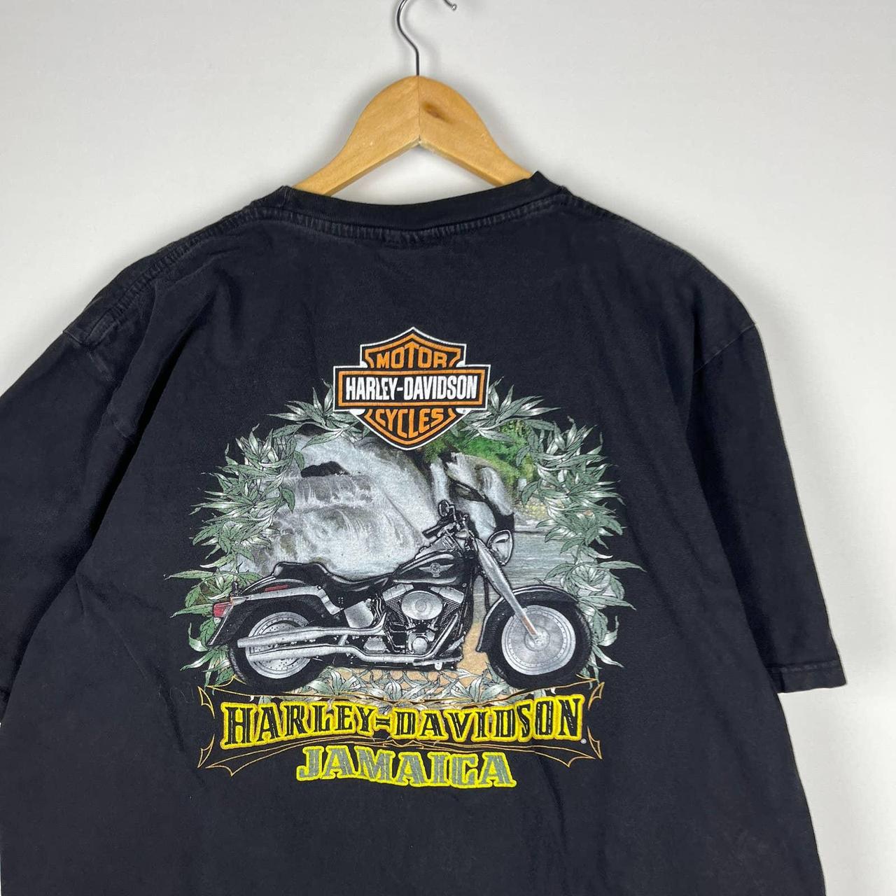 Vintage Jamaica Harley Davidson tee! sz 2XL. - Depop