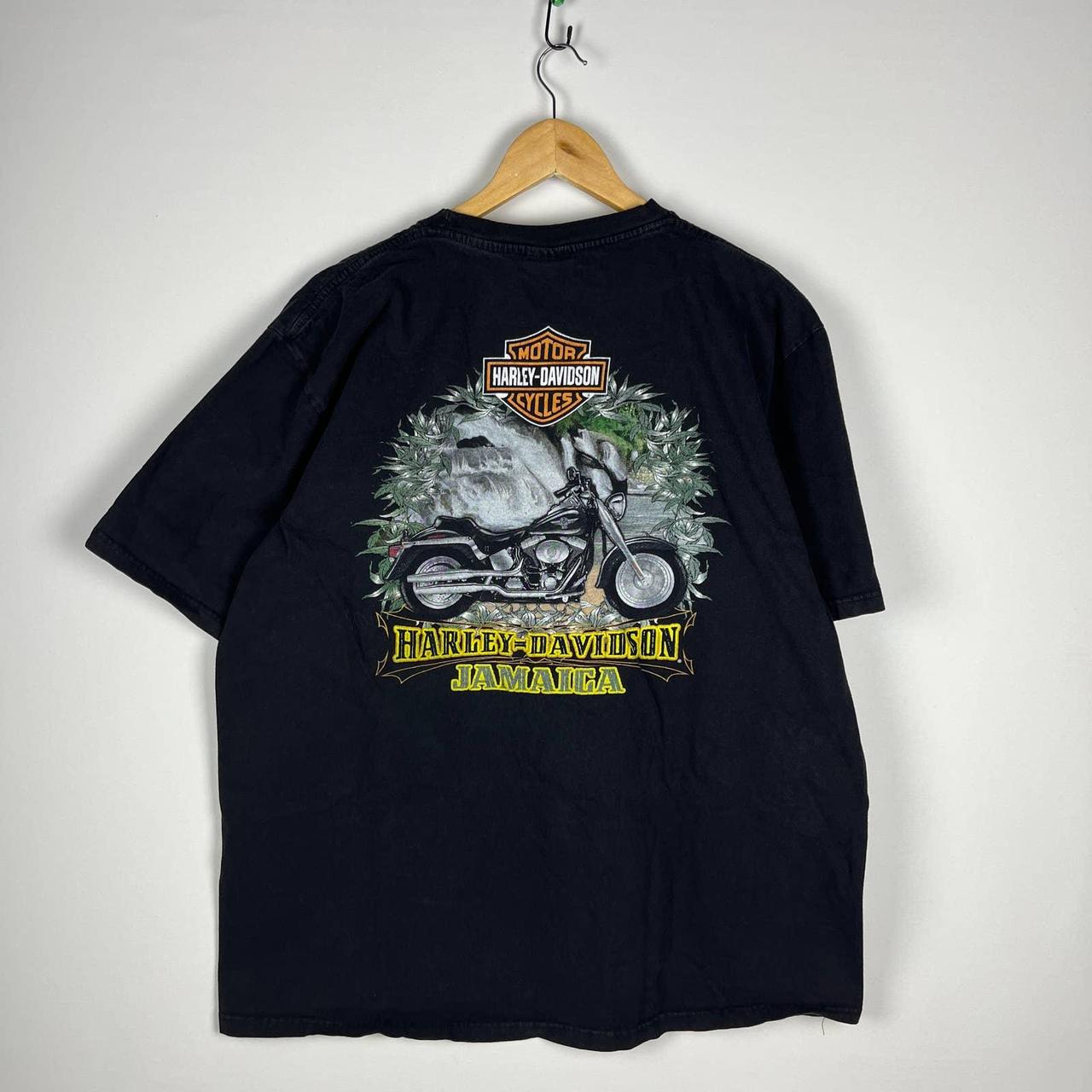 Vintage Jamaica Harley Davidson tee! sz 2XL. - Depop