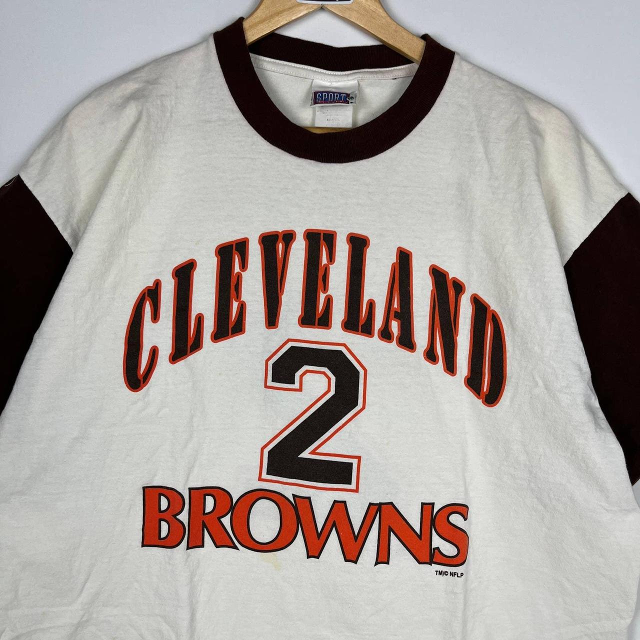 Vintage Cleveland Browns 3/4 sleeve size Medium - Depop