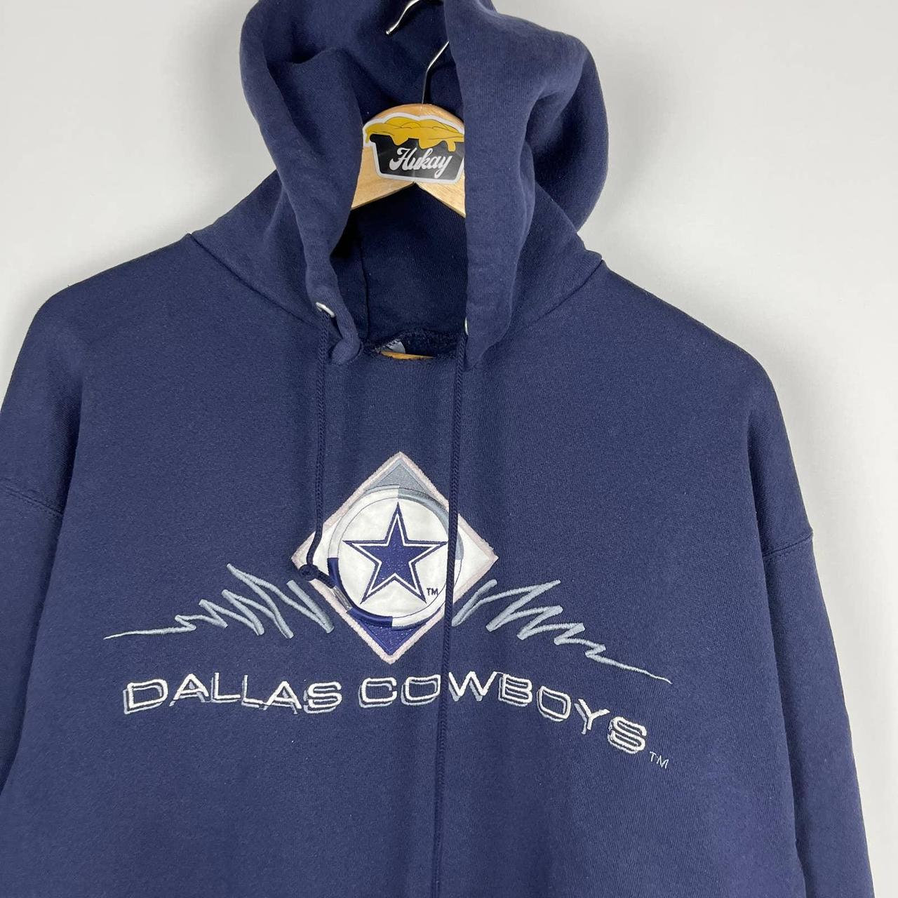 Vintage 90s-00 Dallas cowboys Rebook Hoodie Size L - Depop