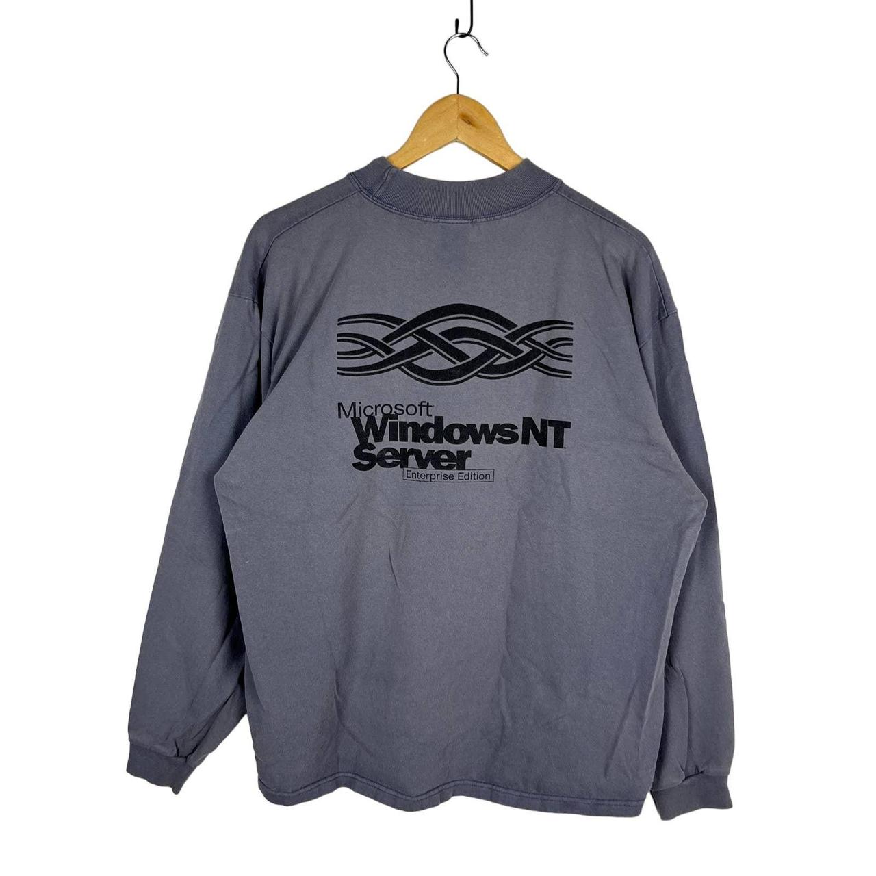 Vintage 90s Microsoft Windows Longsleeve Shirt... - Depop