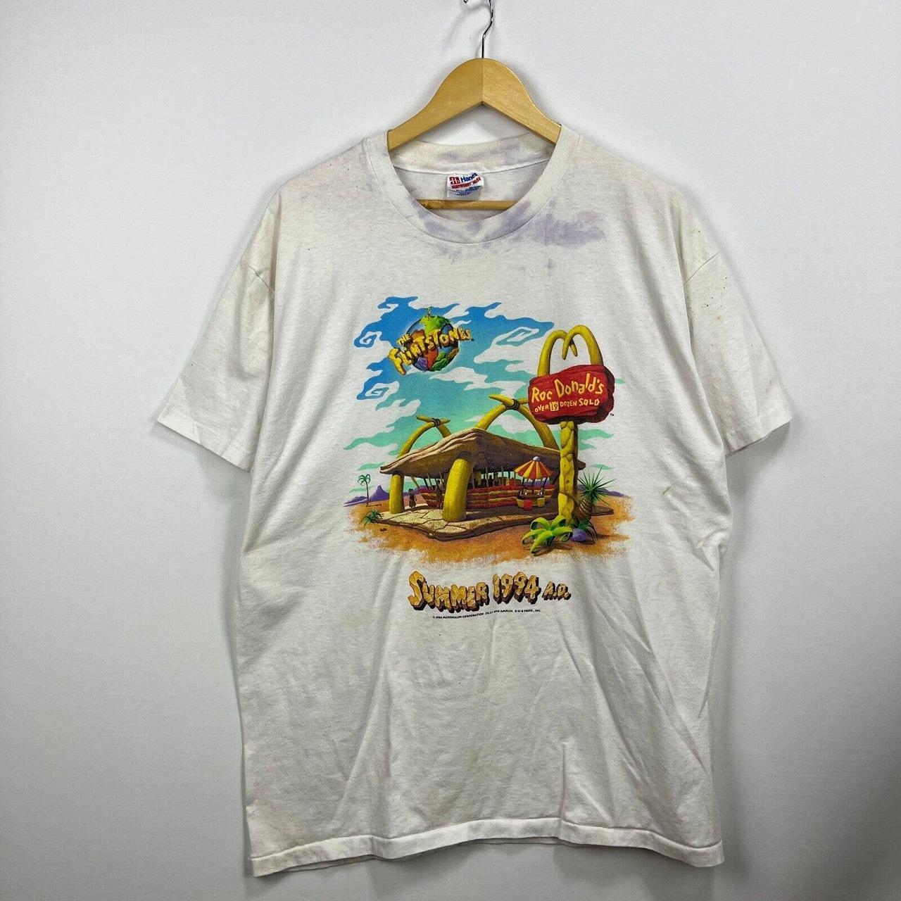 Vintage 90s Flintstones Mcdonald's 1994 T Shirt... - Depop