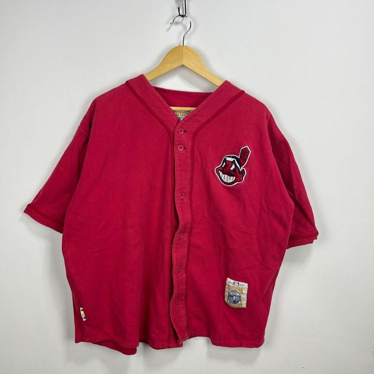 Vintage 90s Cleveland Indians Baseball Jersey Mirage...