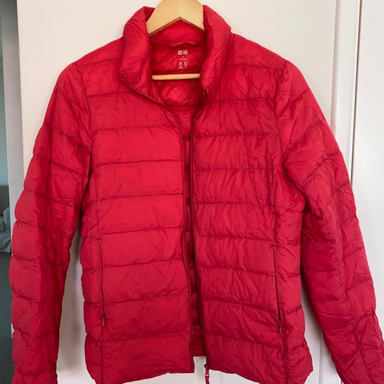 Red Puffer Jacket * Size M * Uniqlo * Rarely worn *... - Depop