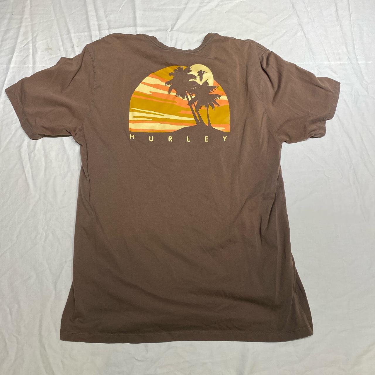 Hurley Men's Brown T-shirt | Depop