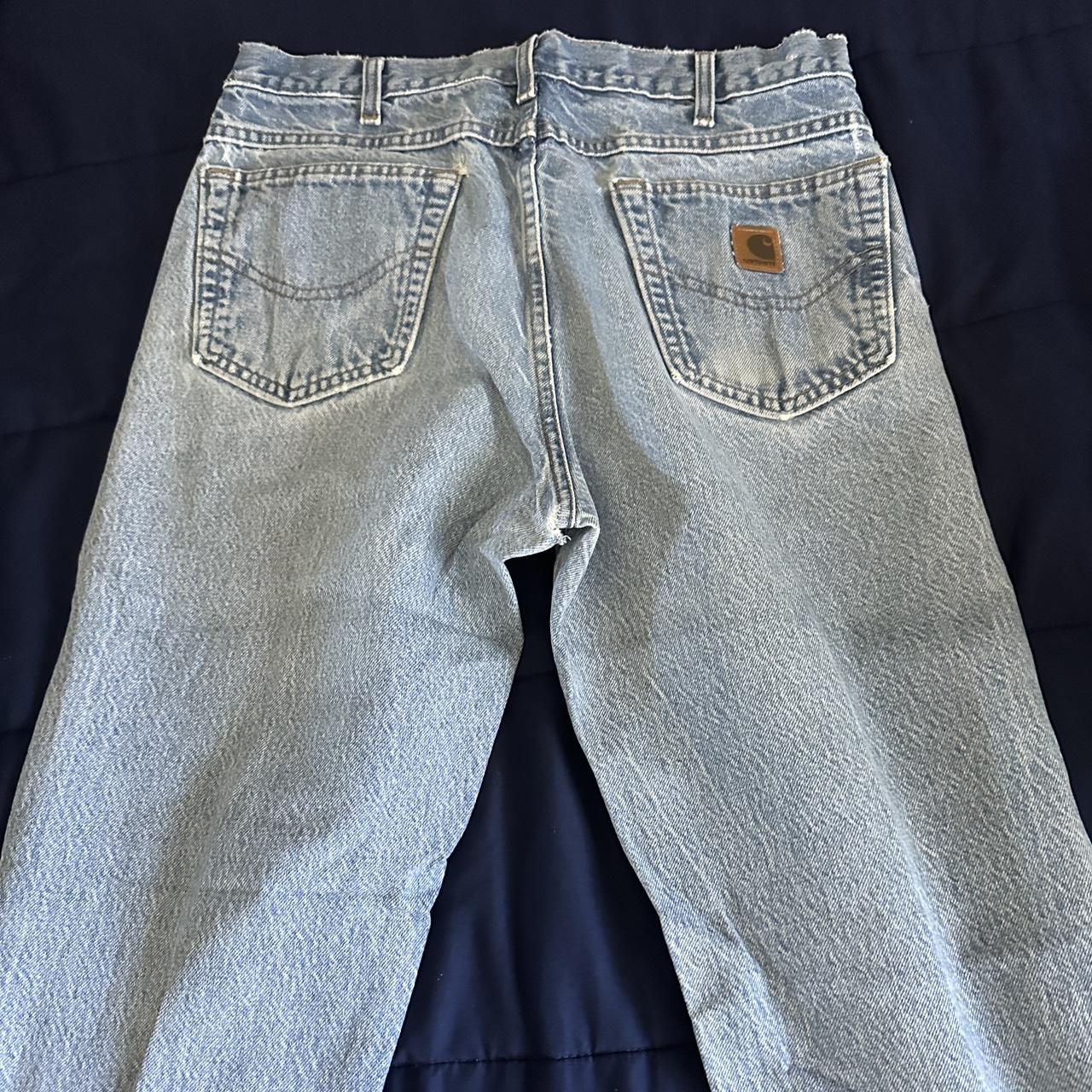 Vintage Carhartt Blue Jeans Pants 33x29 True... - Depop