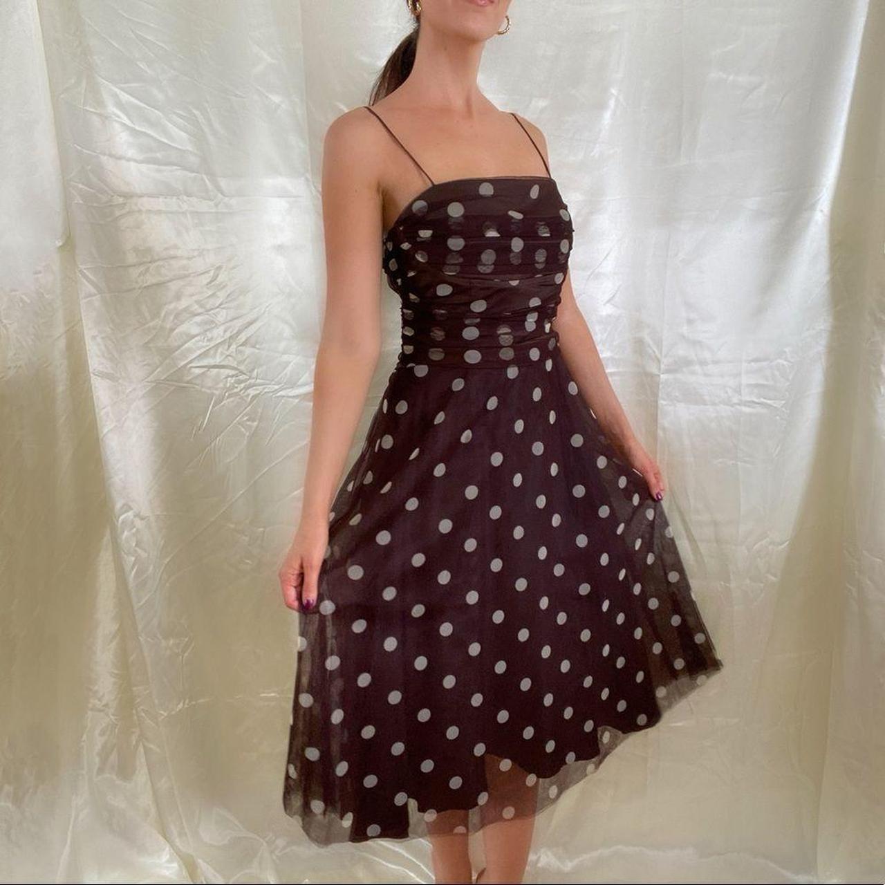 Jessica Howard Polka Dot Tea Length Dress