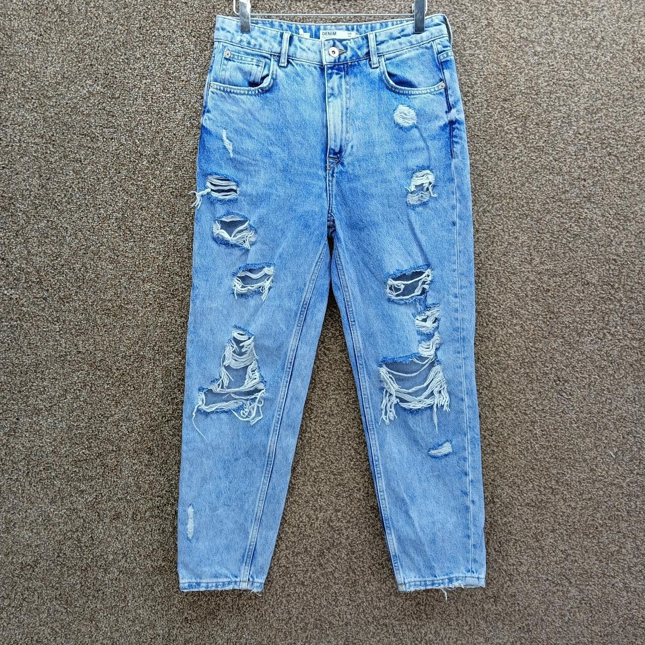 Bershka Women's Blue Jeans | Depop