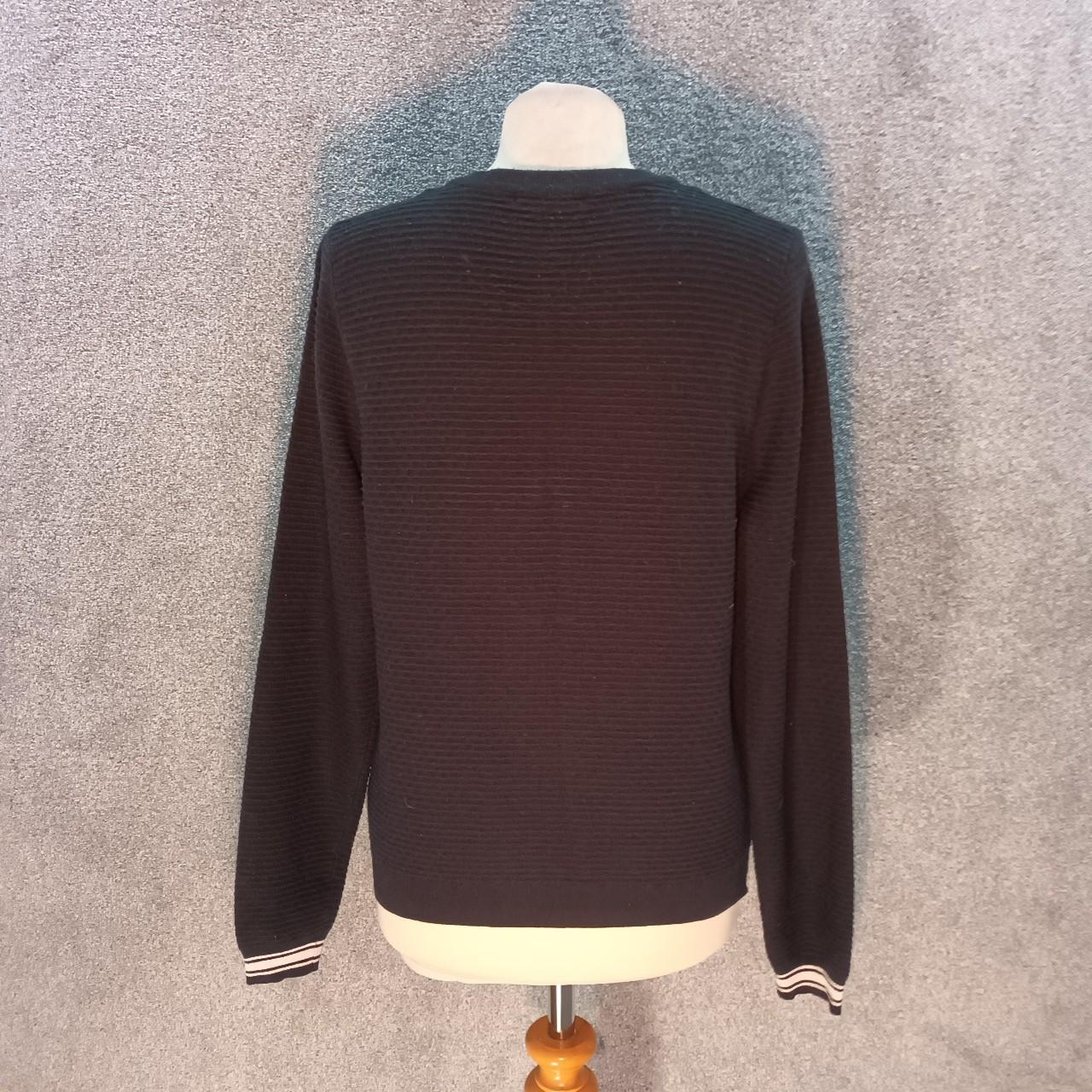 TU BLACK TEXTURED BOMBER JACKET RIBBED KNITTED Y2K... - Depop