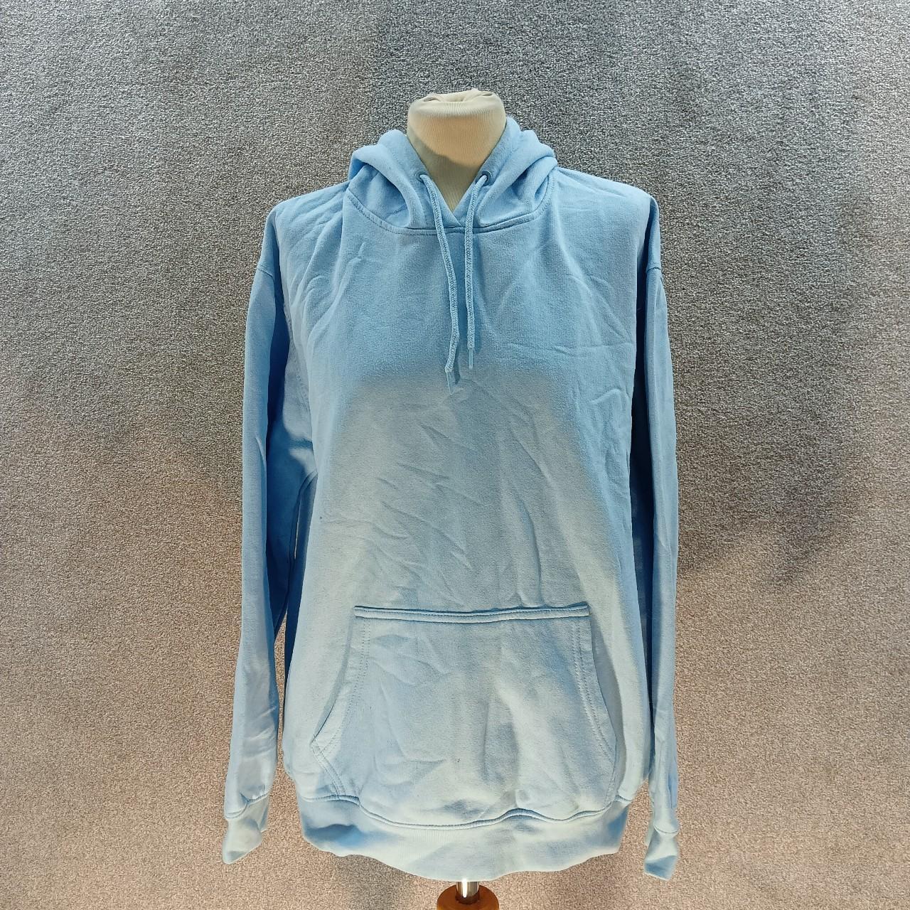 PLT BABY BLUE HOODIE JUMPER FRONT POCKET Y2K... Depop