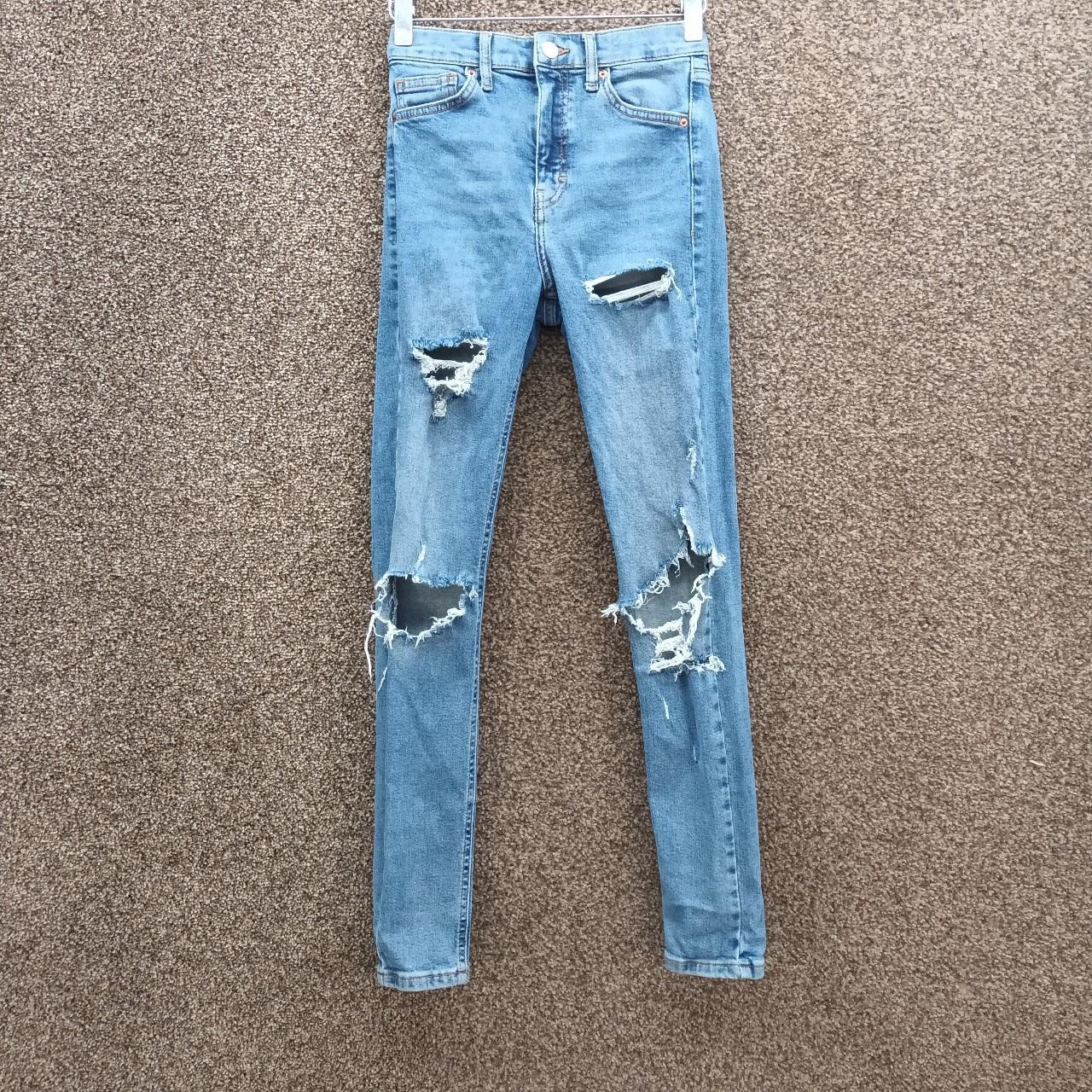 Topshop Women's Blue Jeans | Depop