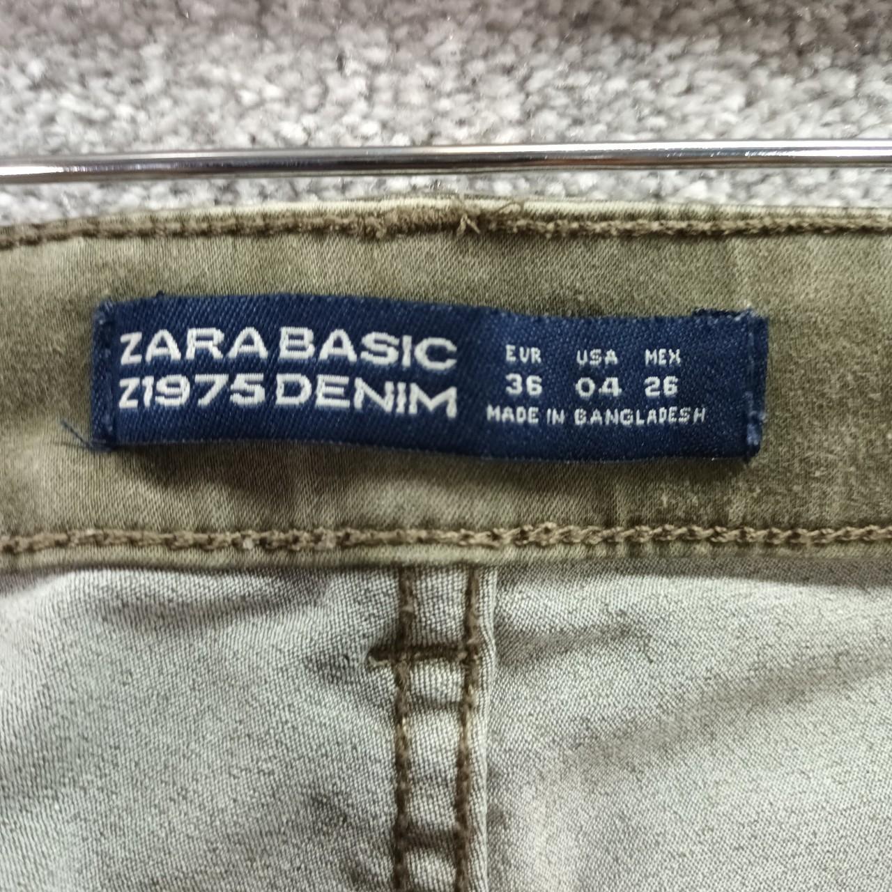 ZARA KHAKI SKINNY JEANS STRETCH DENIM HIGH WAIST Y2K... - Depop