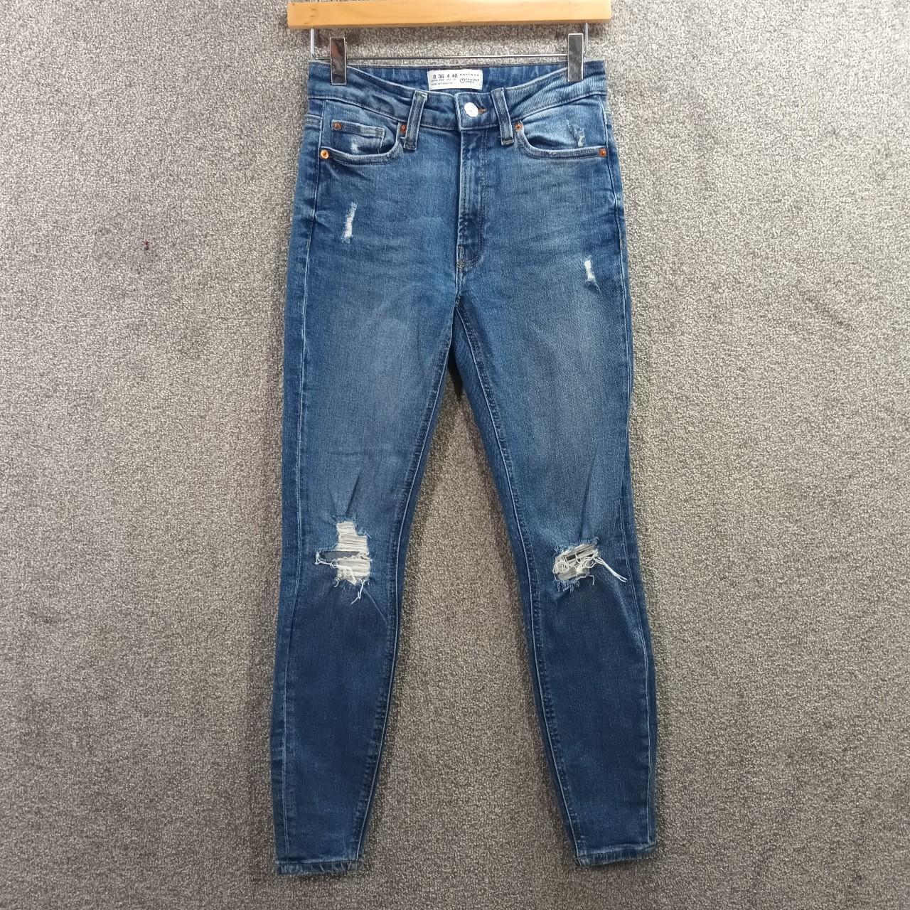 DENIM CO BLUE RIPPED SKINNY JEANS HIGH WAIST STRETCH... - Depop