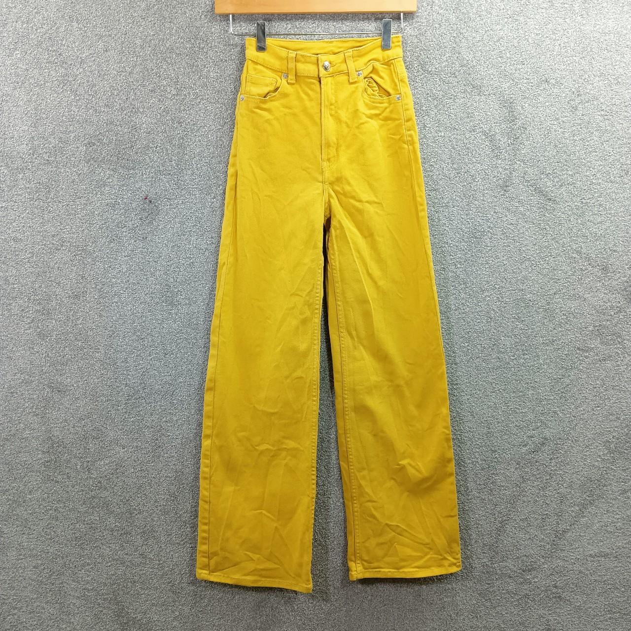H M YELLOW WIDE LEG JEANS HIGH WAIST STRETCH DENIM Depop h-m-yellow-wide-leg-jeans-high-waist-stretch-denim-depop