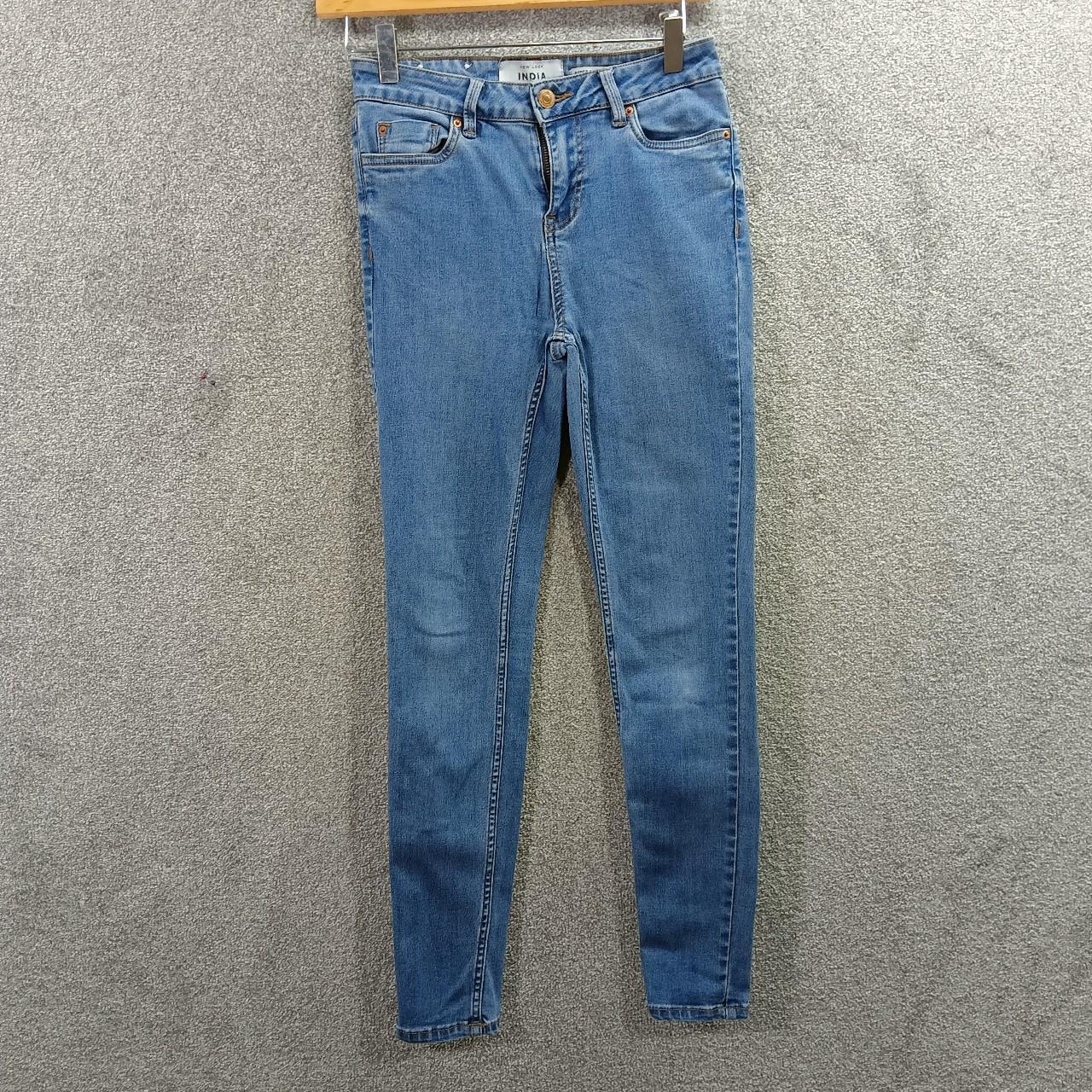 New Look Blue Super Skinny Jeans India Low Waist - Depop