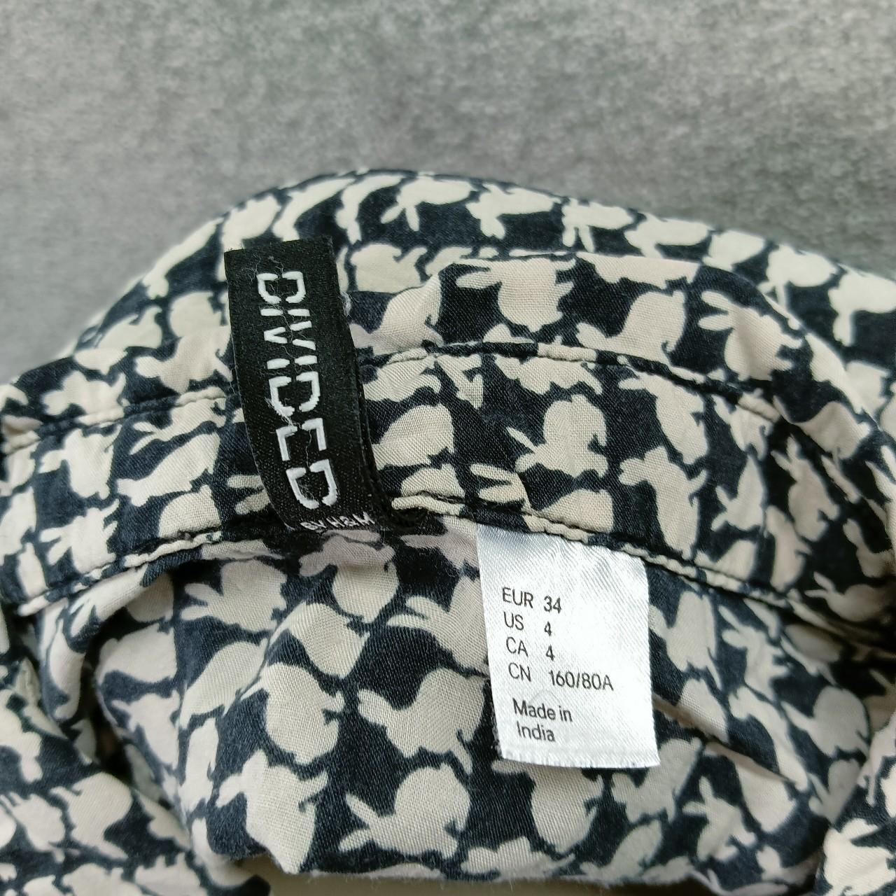H&M RABBIT BLACK PRINT SHIRT CASUAL WOVEN BLOUSE... Depop