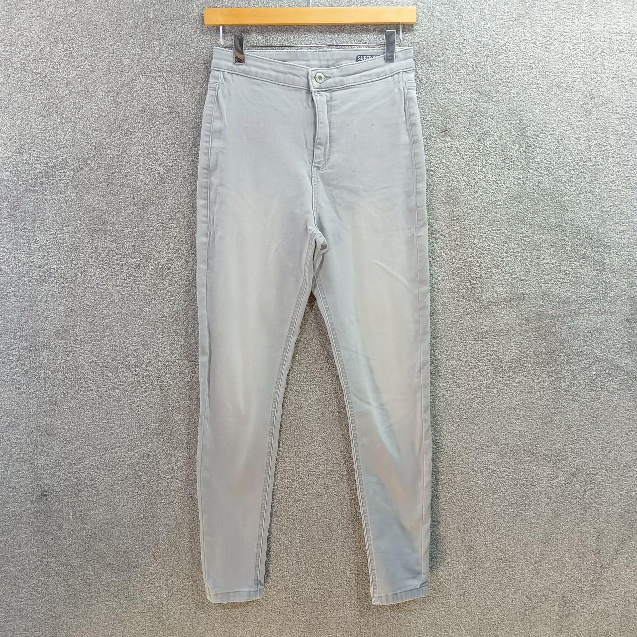 M&S LIGHT GREY SUPER SKINNY JEANS HIGH WAIST STRETCH... - Depop