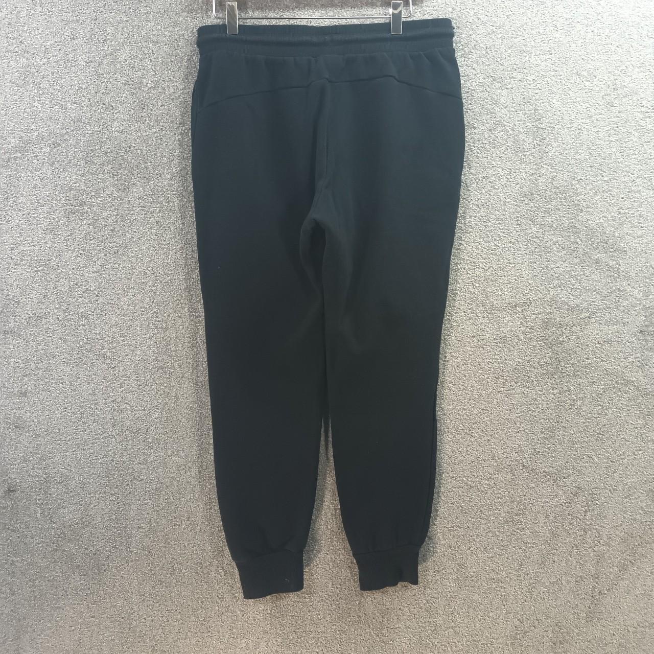 ELLESSE BLACK SWEATPANTS JOGGERS CUFFED LOUNGE LOGO... - Depop