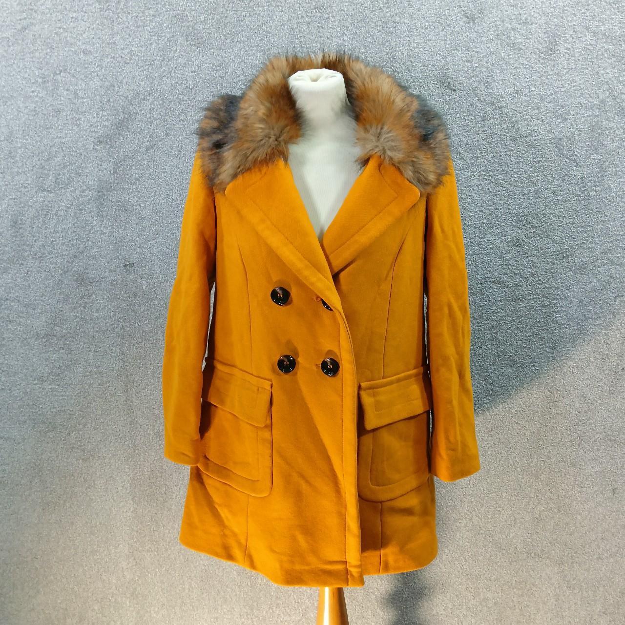 Topshop on sale mustard coat