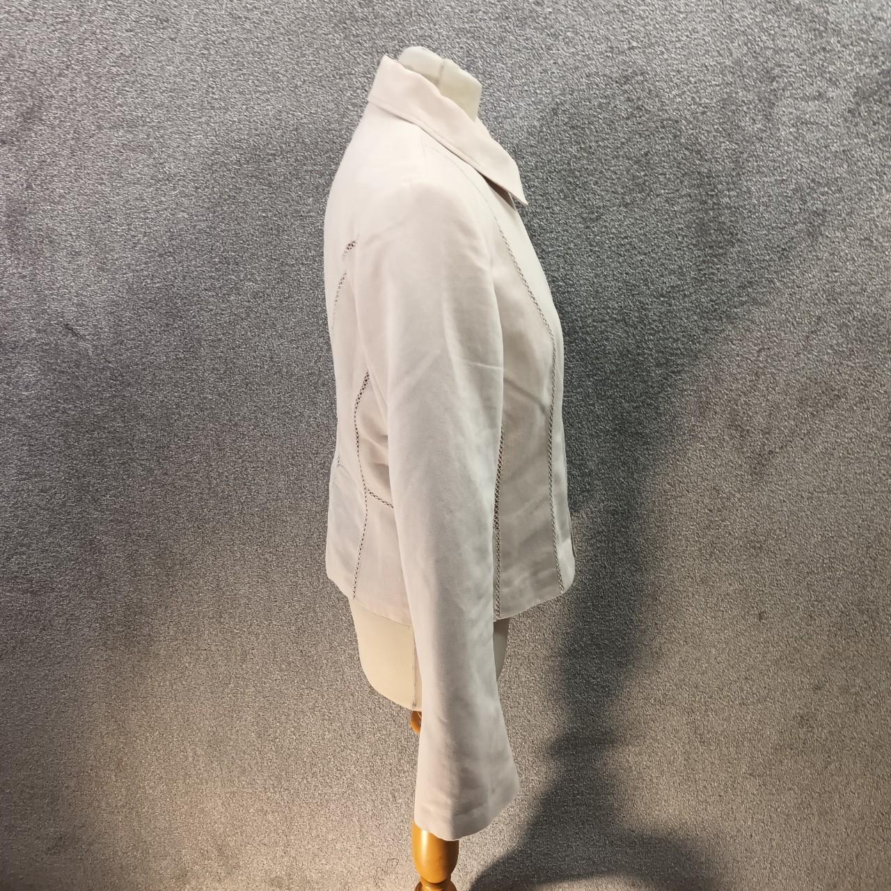 NEXT CREAM SUEDE JACKET EMBROIDERY CUT OUT Y2K... Depop