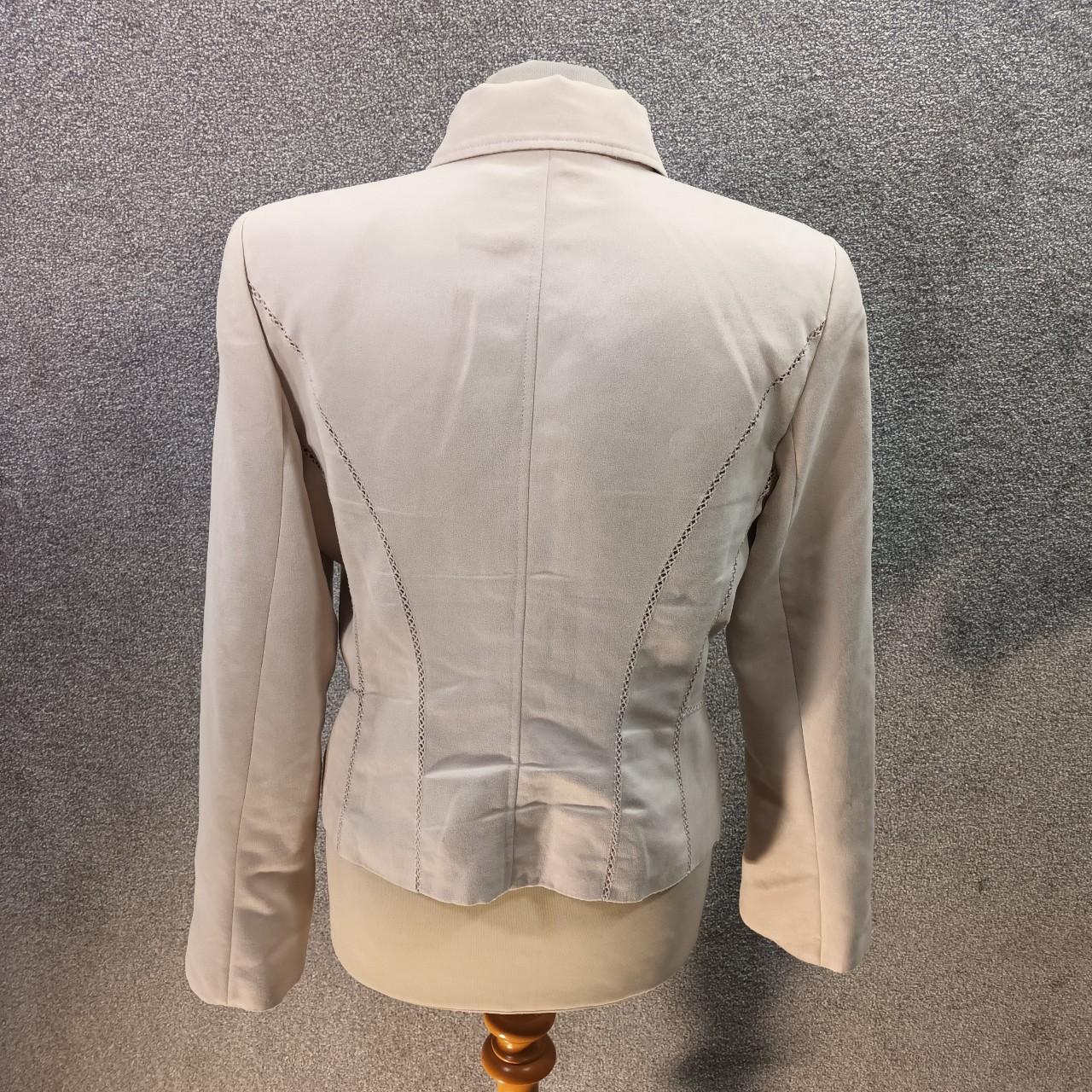 NEXT CREAM SUEDE JACKET EMBROIDERY CUT OUT Y2K... Depop