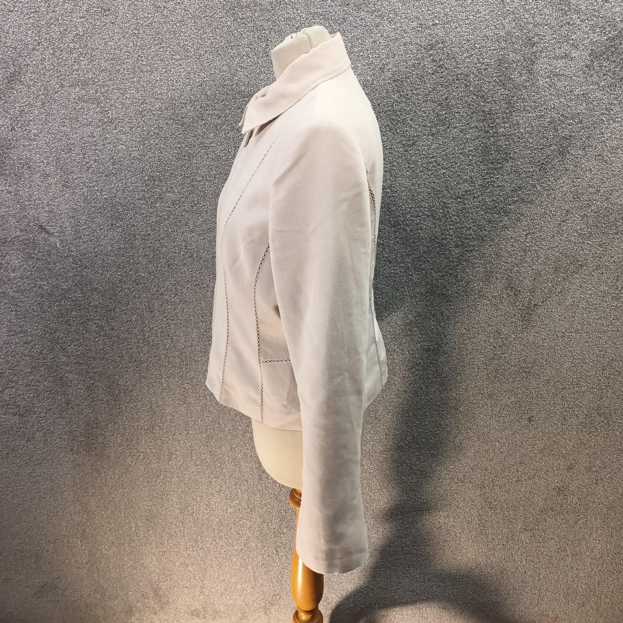 NEXT CREAM SUEDE JACKET EMBROIDERY CUT OUT Y2K... Depop