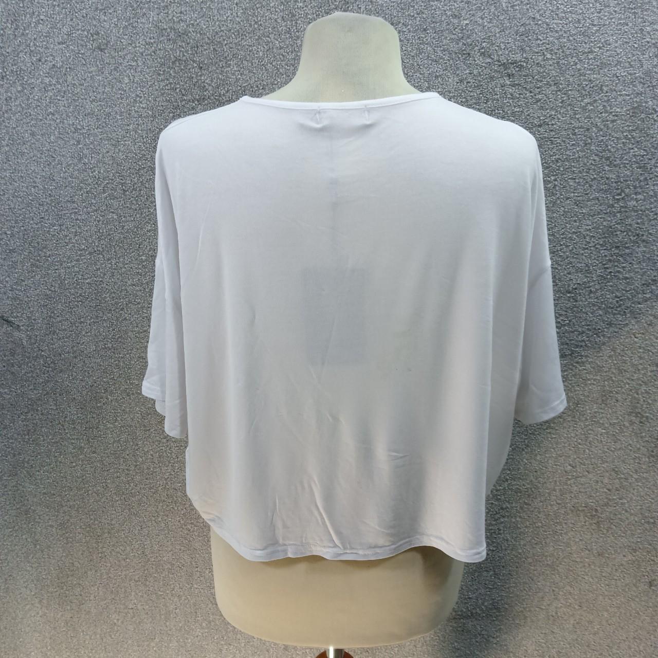 PLT X COPPAFEEL WHITE JERSEY TOP OVERSIZED BOOB... - Depop