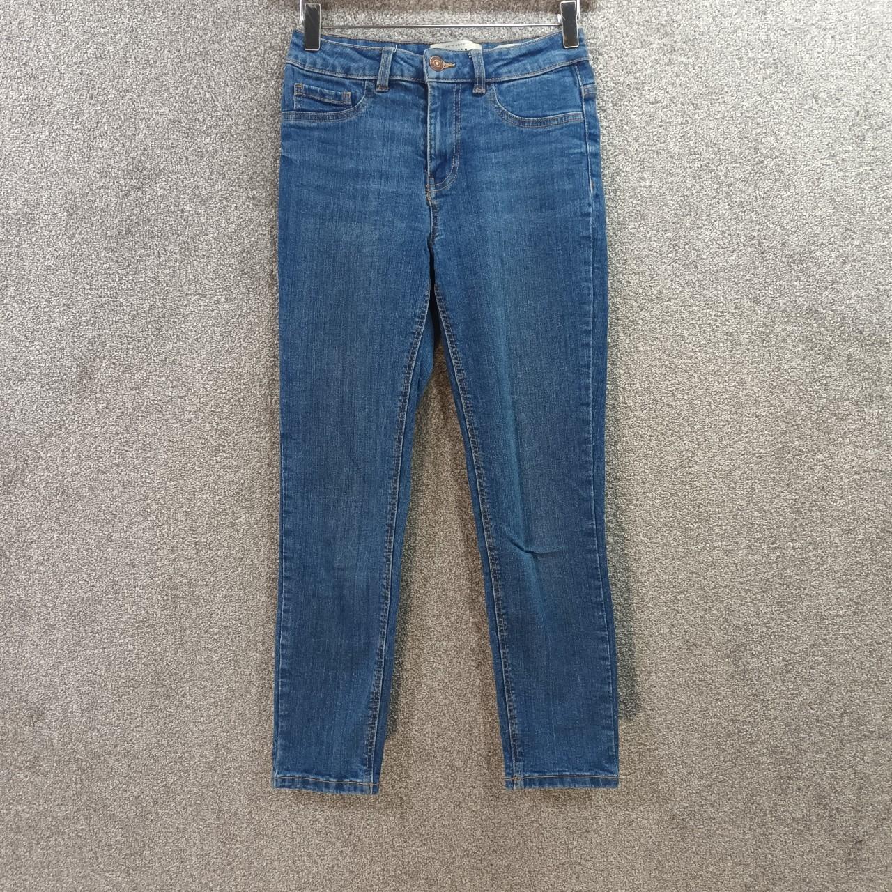 NEW LOOK BLUE SKINNY JEANS JENNA HIGH WAIST STRETCH... - Depop