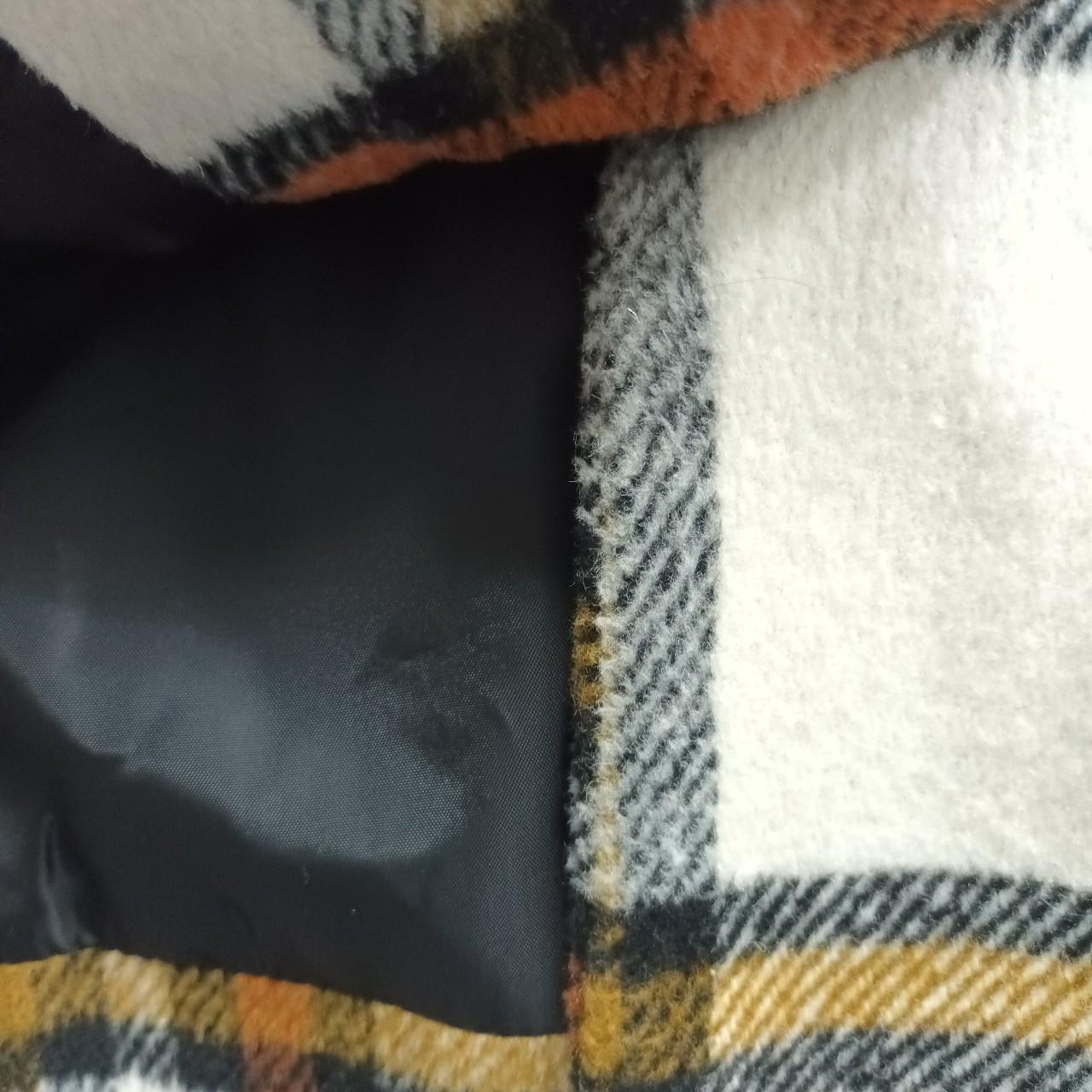 VIOLET ROMANCE CREAM ORANGE CHECKERED JACKET KNIT... Depop