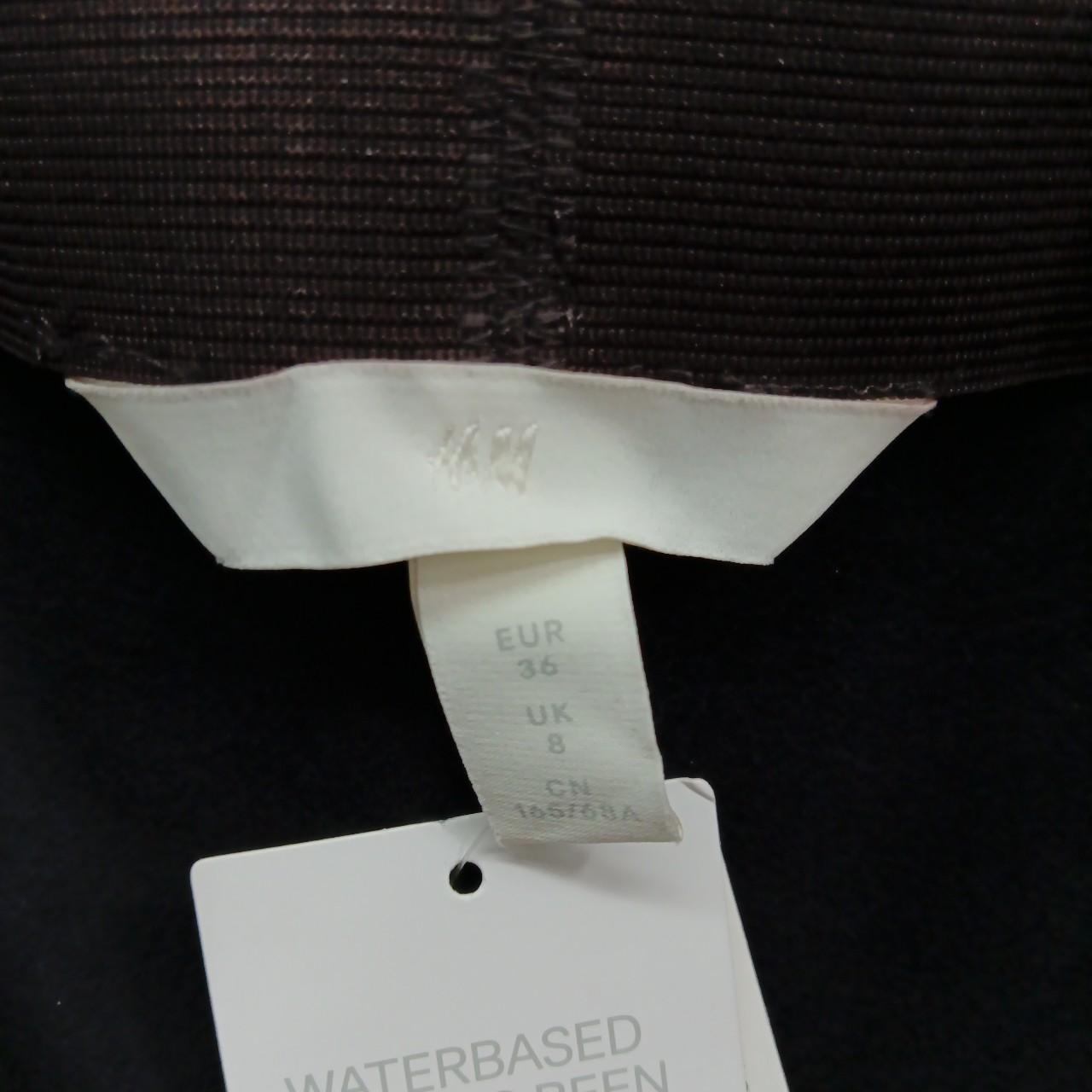 H&M BROWN FAUX LEATHER LEGGINGS HIGH WAIST PINTUCK... Depop