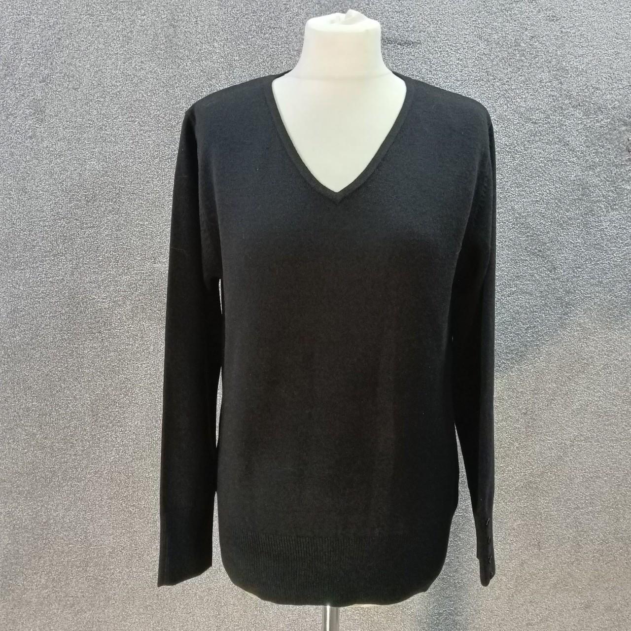 PARAMOUR BLACK CASHMILLI JUMPER PULLOVER V NECK... - Depop