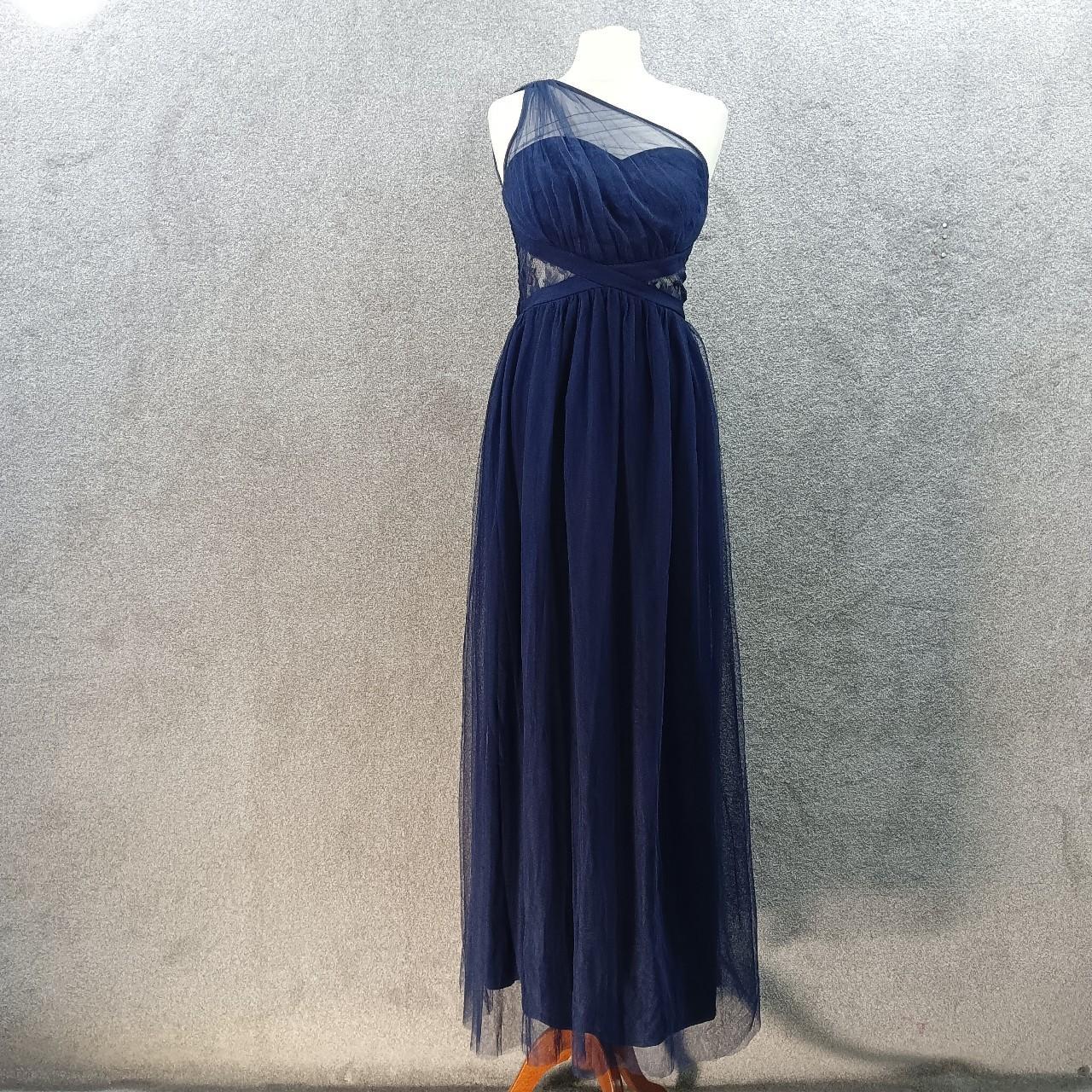 LITTLE MISTRESS NAVY MAXI DRESS OCCASION MESH... Depop