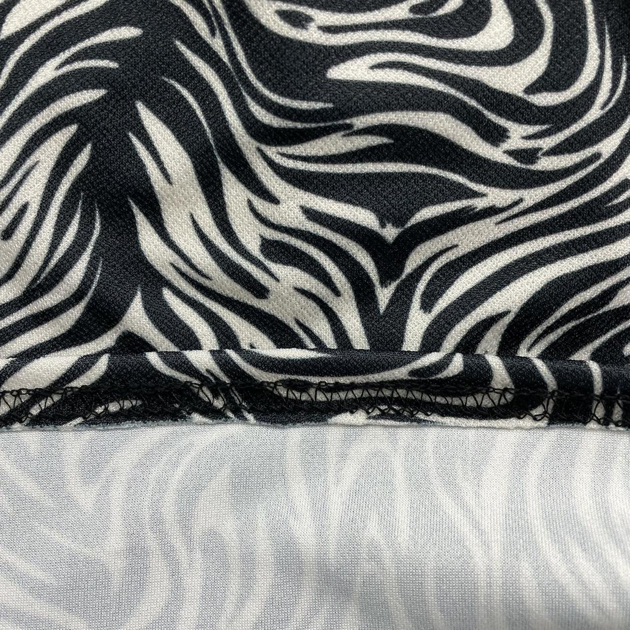 ZEBRA PRINT CROP TOP VEST HEAVYWEIGHT SCUBA CREPE... Depop