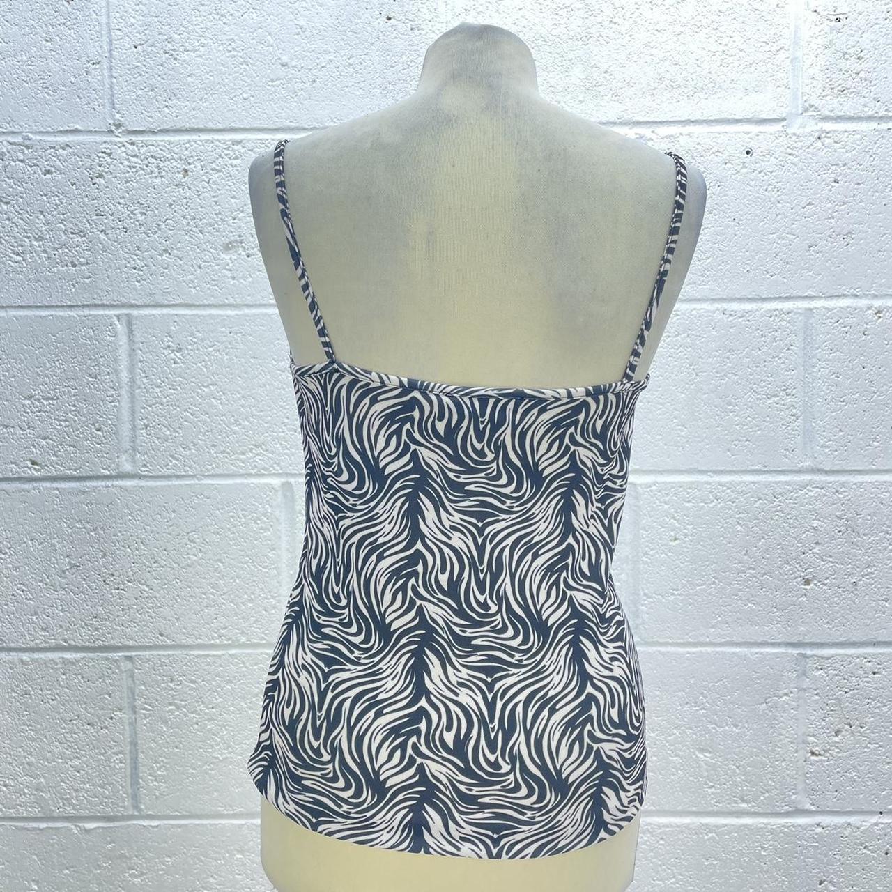 ZEBRA PRINT CROP TOP VEST HEAVYWEIGHT SCUBA CREPE... Depop