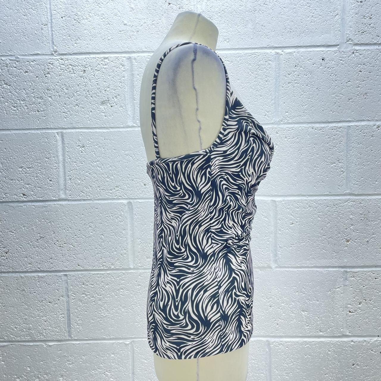 ZEBRA PRINT CROP TOP VEST HEAVYWEIGHT SCUBA CREPE... Depop