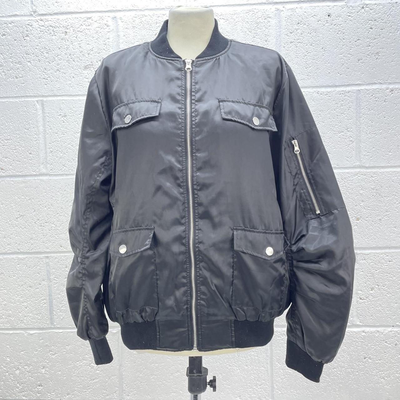 Oversized Bomber Missguided Black Bomber Jacket MISSGUIDED Faux